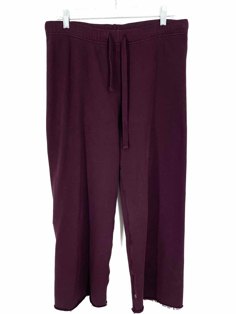 Frank & Eileen Size M Wine Drawstring Designer Sweatpants